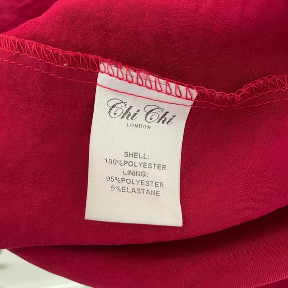 Chi chi London Chrysta halter neck hammered satin gown - Picture 14 of 15